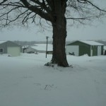 Winter snow on the Farm